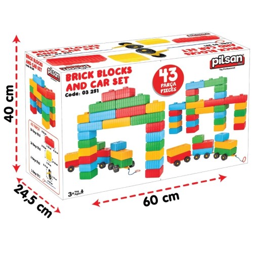 Pilsan Tuğla Blok ve Araba Seti 03 251